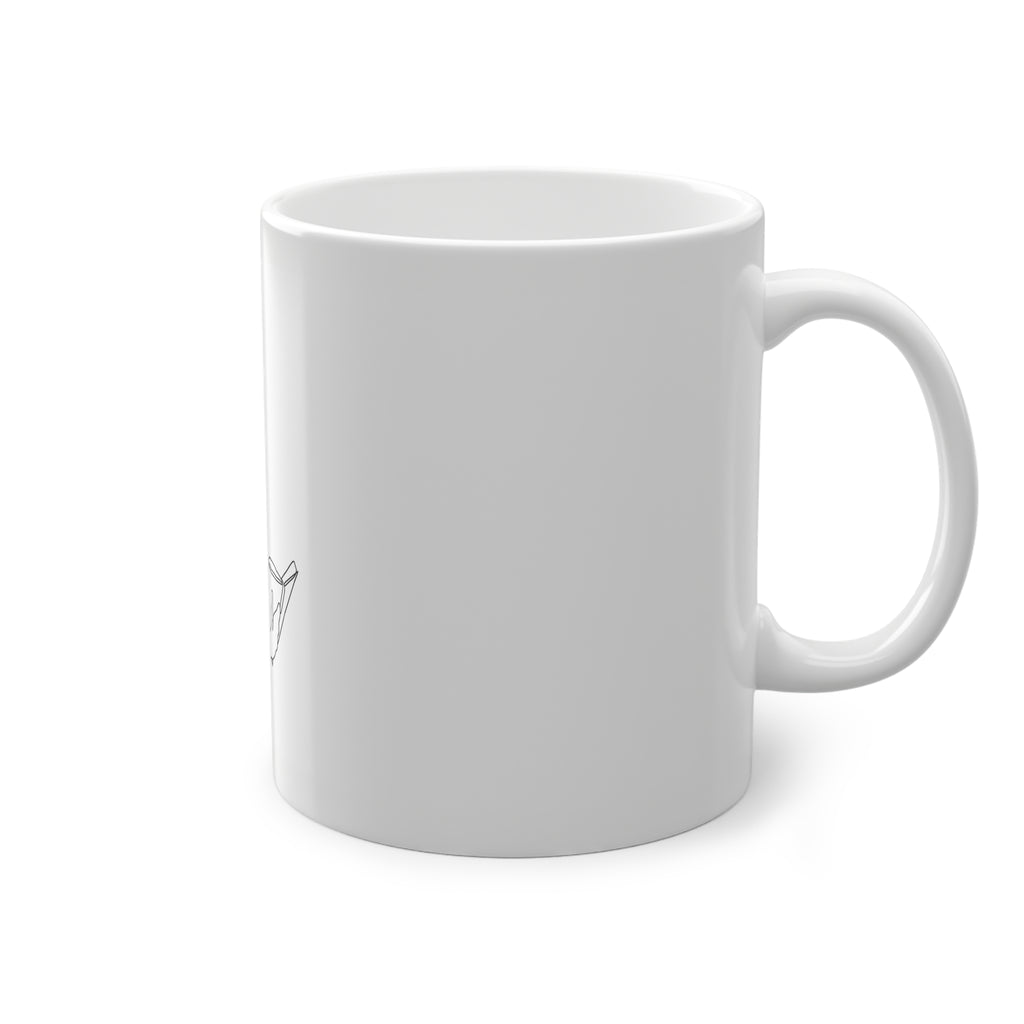 Keramisk kaffekopp med line art