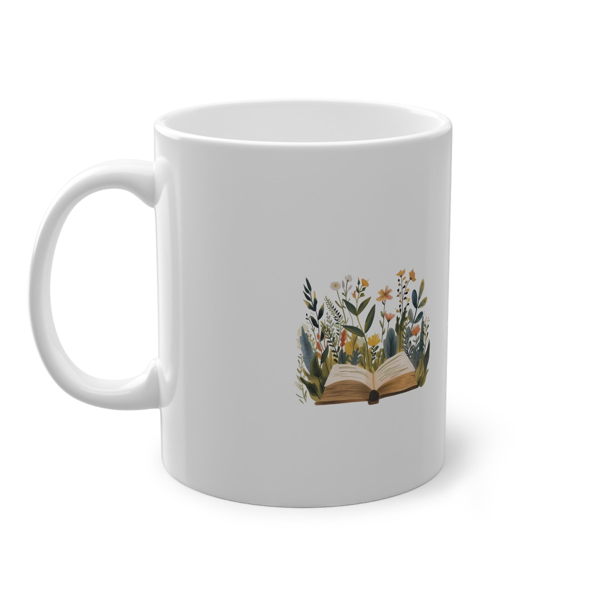 Keramisk kopp med bok blomster